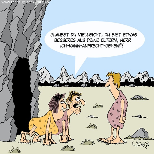 Cartoon: Aufrecht 1