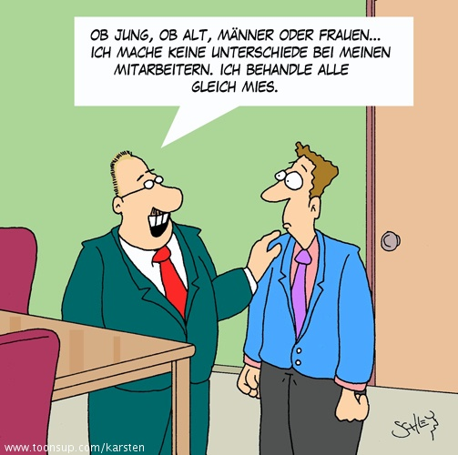 Cartoon: Gleichbehandlung 1