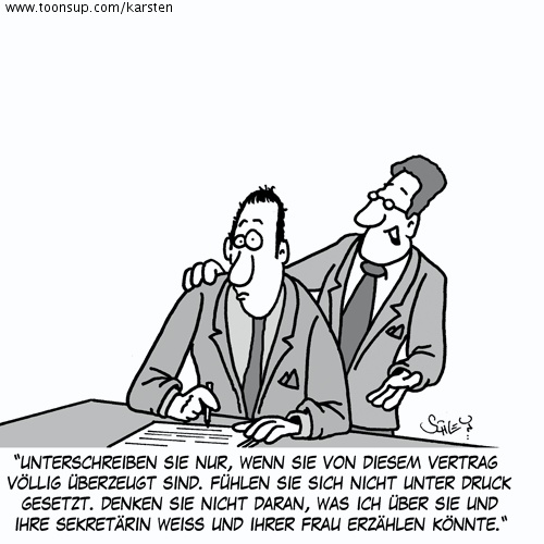 Cartoon: Aus voller Überzeugung 1
