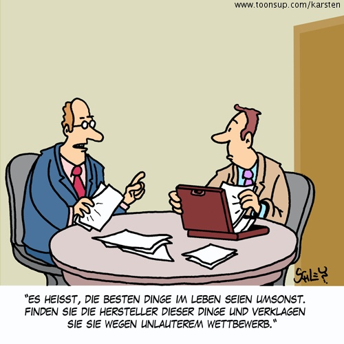 Cartoon: UMSONST??!! 1