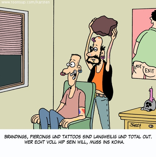 Cartoon: Ey, voll hip, Alter! 1