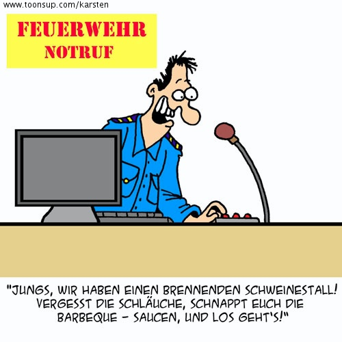 Cartoon: HILFE! FEUUUER!!!! 1