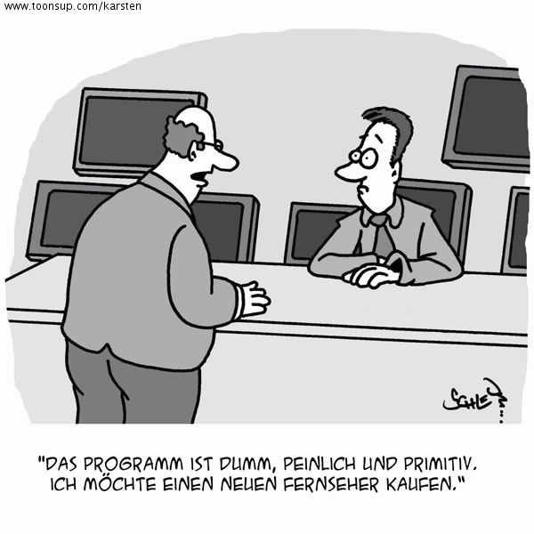 Cartoon: Qualitäts-Fernsehen 1