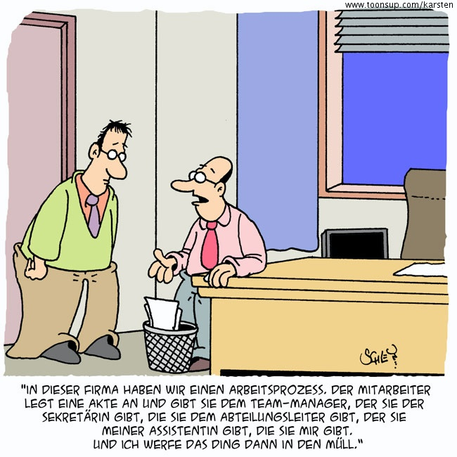 Cartoon: Arbeitsprozess 1