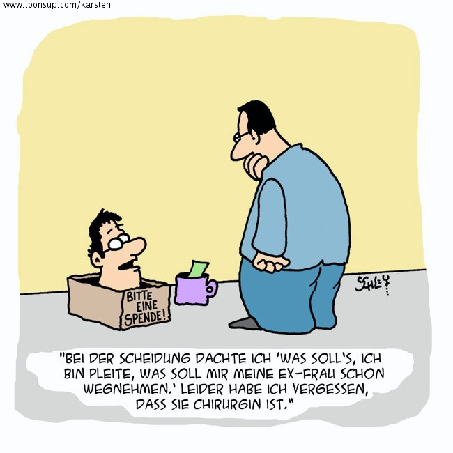 Cartoon: Scheiden tut weh! 1