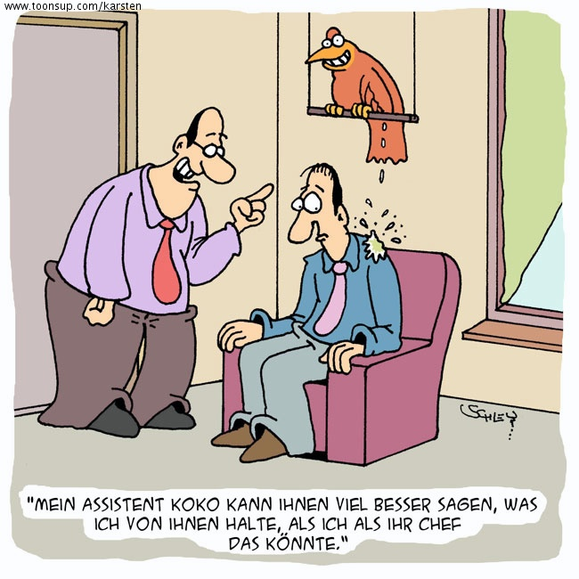 Cartoon: Chef - Sprecher 1
