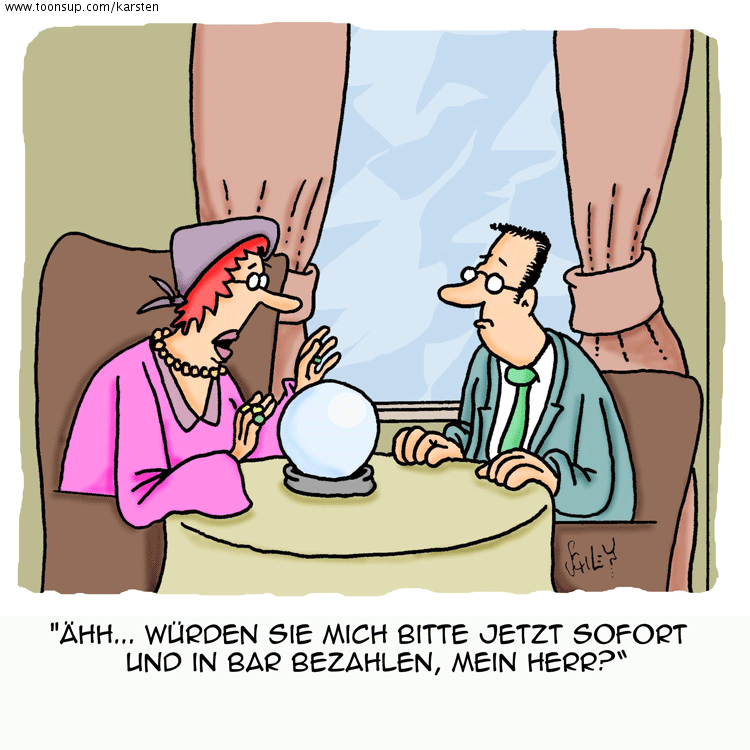Cartoon: Barzahlung bitte! 1