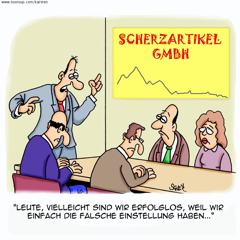 Cartoon: Eine Frage der Einstellung 1