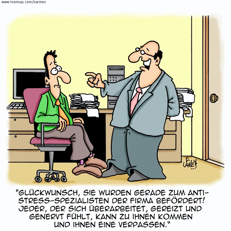 Cartoon: Nur keinen Stress!! 1