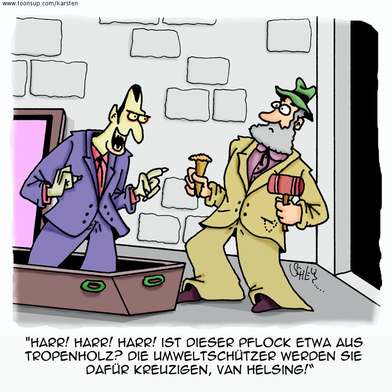 Cartoon: RETTET DEN REGENWALD!!! 1