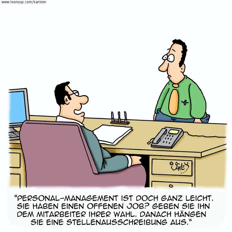 Cartoon: SO geht Personalmanagement! 1