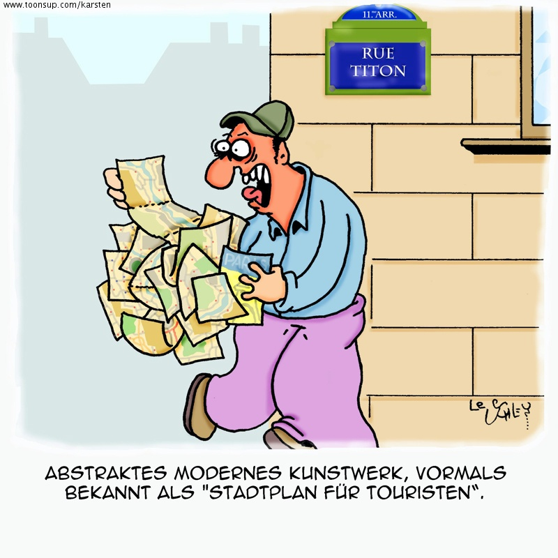 Cartoon: Touristen-Stadtplan 1