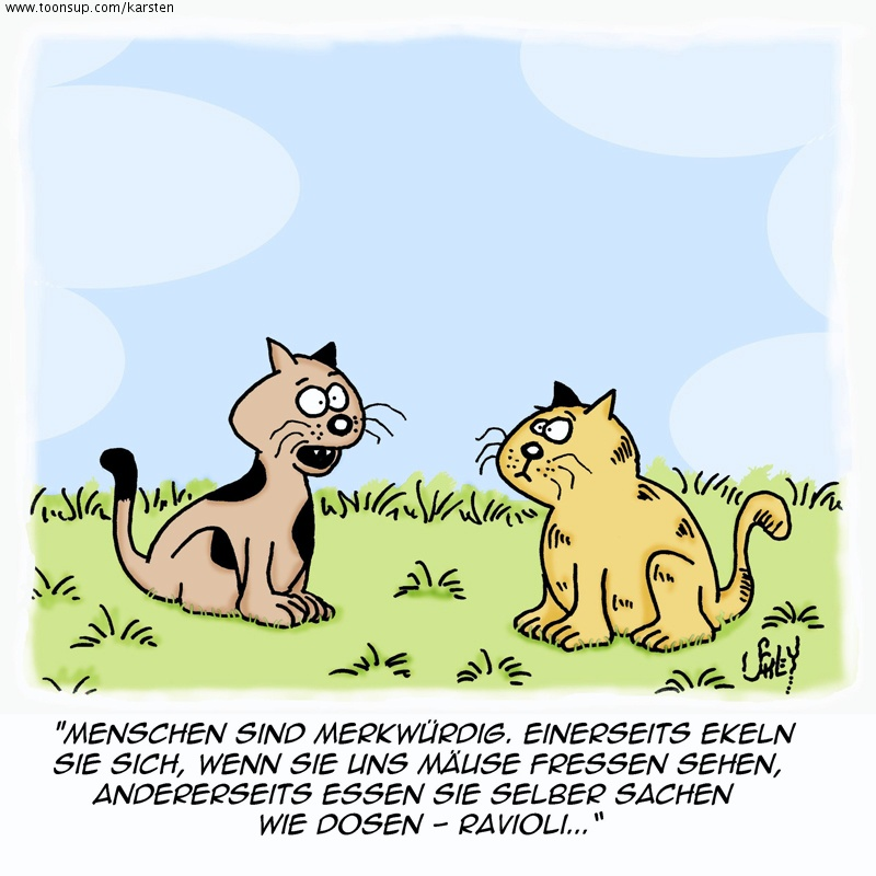 Cartoon: Katzen und Menschen 1