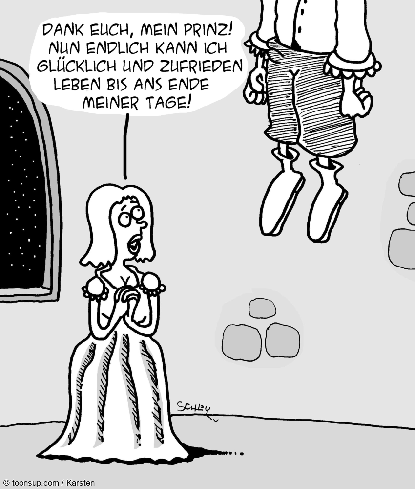 Cartoon: Glücklich und zufrieden 1