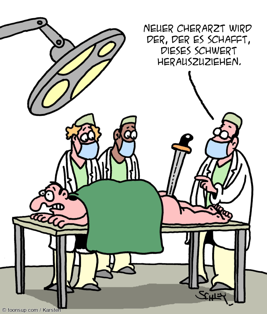 Cartoon: Neuer Chefarzt 1