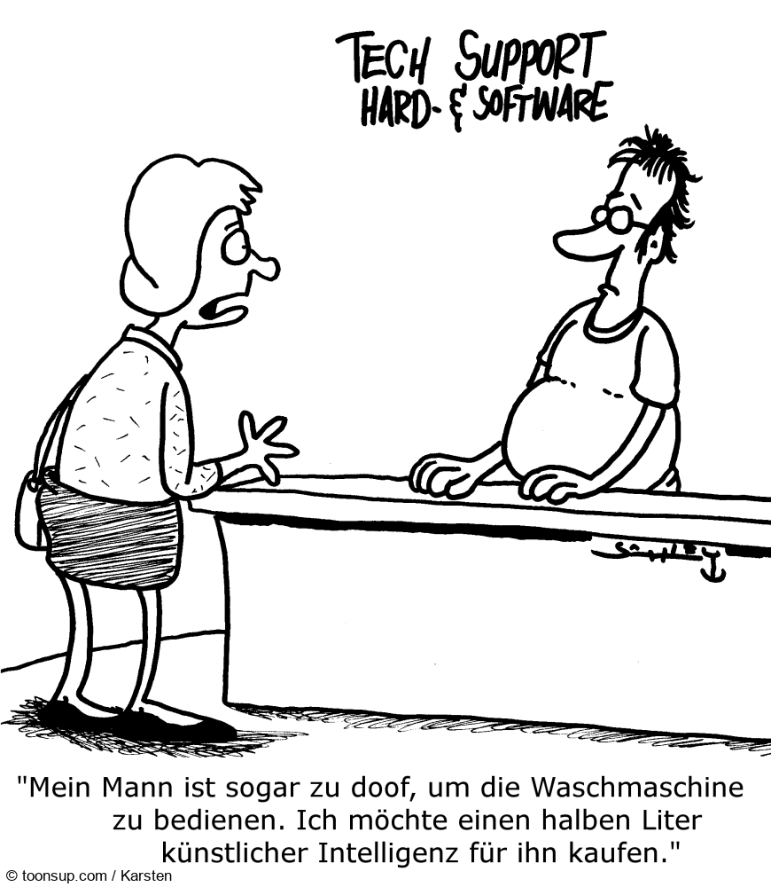 Cartoon: Zu doof! 1