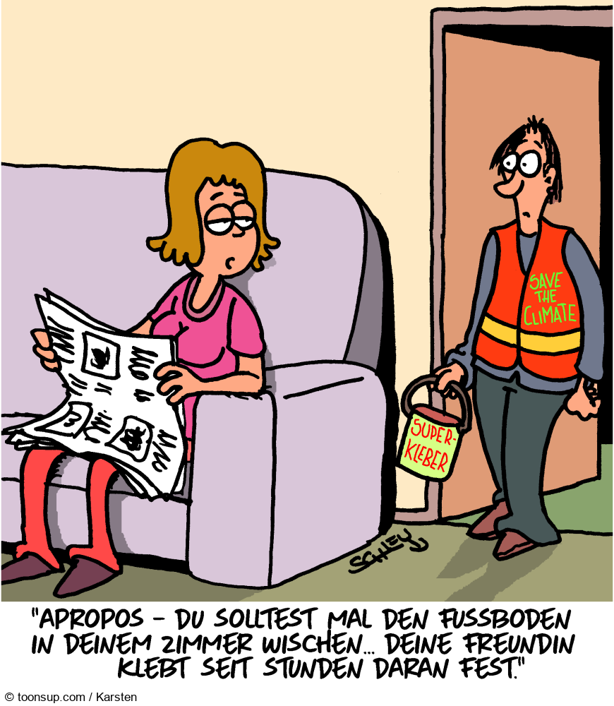 Cartoon: Klebrig 1