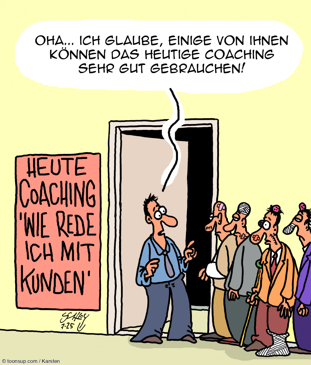 Cartoon: Coaching tut Not 1