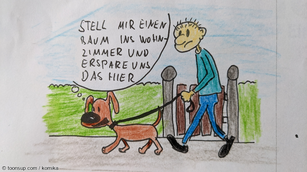 Cartoon: Gassi gehen 1