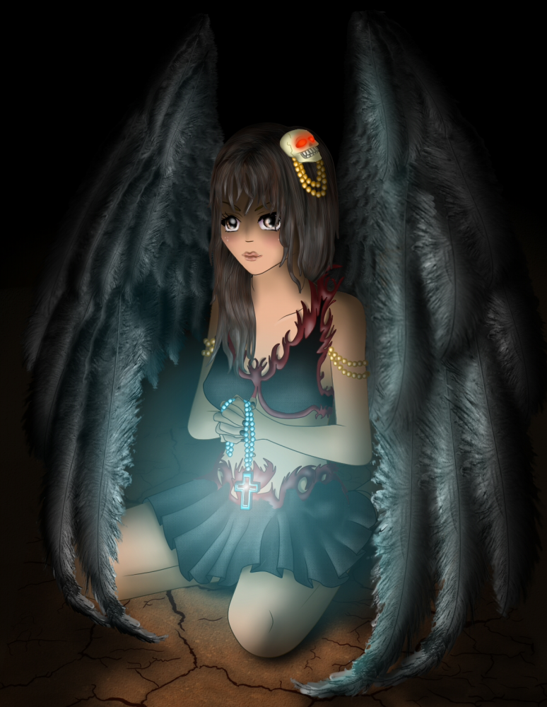 Illustration: Schwarzer Engel 1