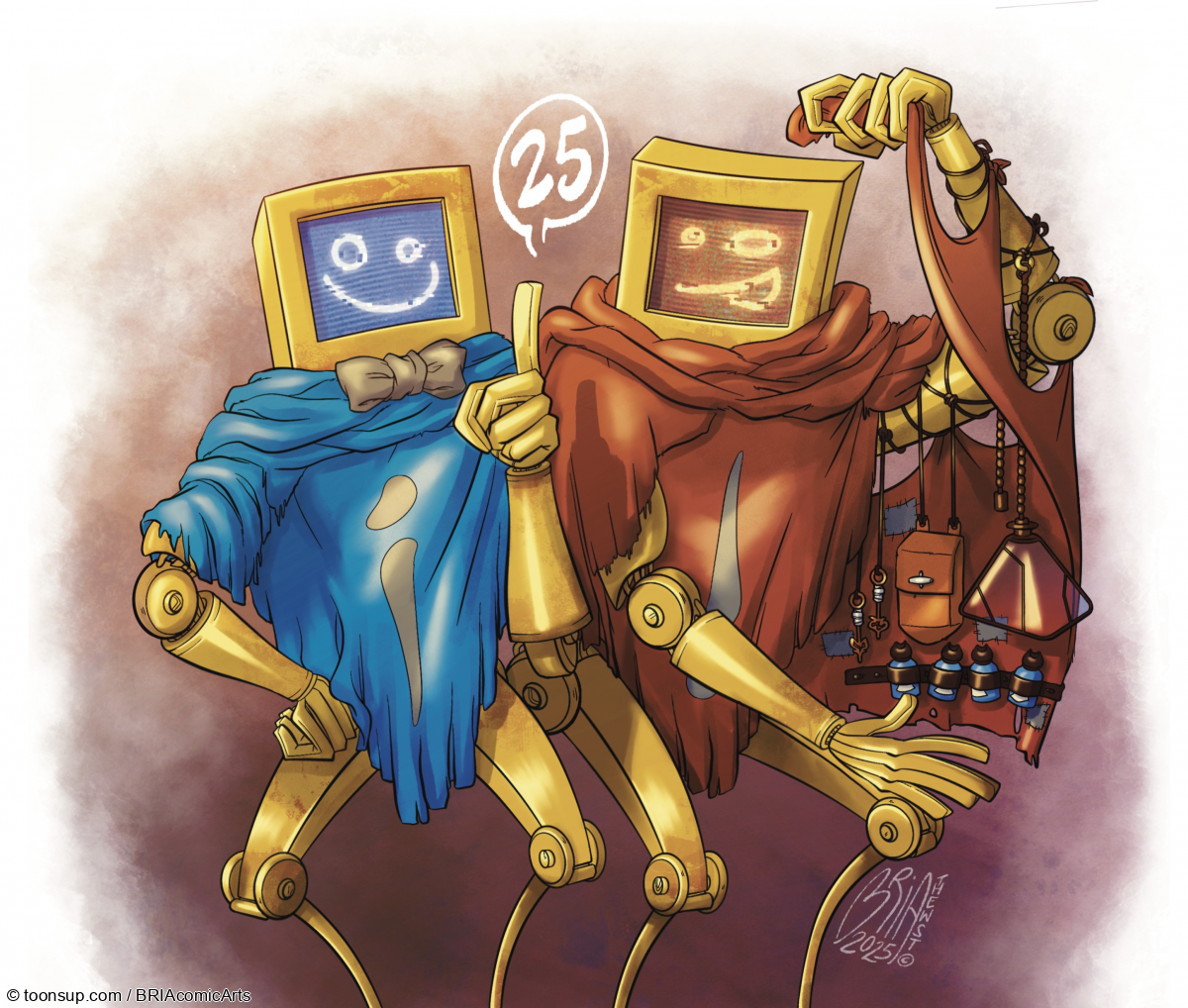 Illustration: Beitrag “25 Jahre Comicjahrbuch” ROBOTOP! 1