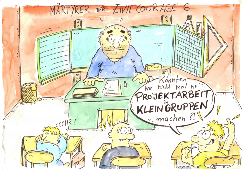 Cartoon: Märtyrer der Zivilcourage 1