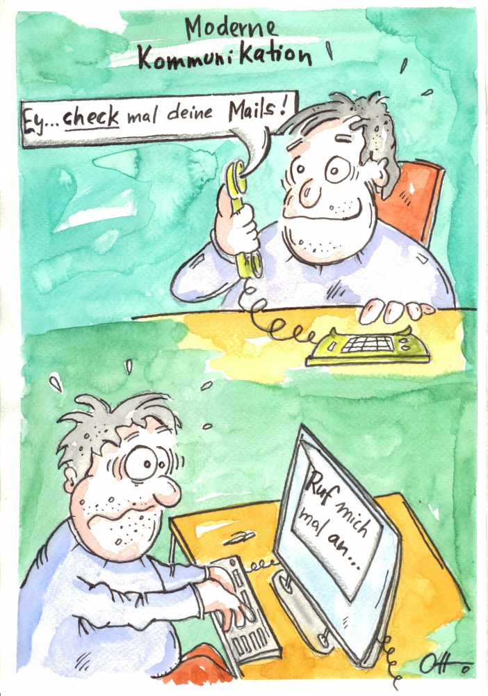 Cartoon: Moderne Kommunikation 1