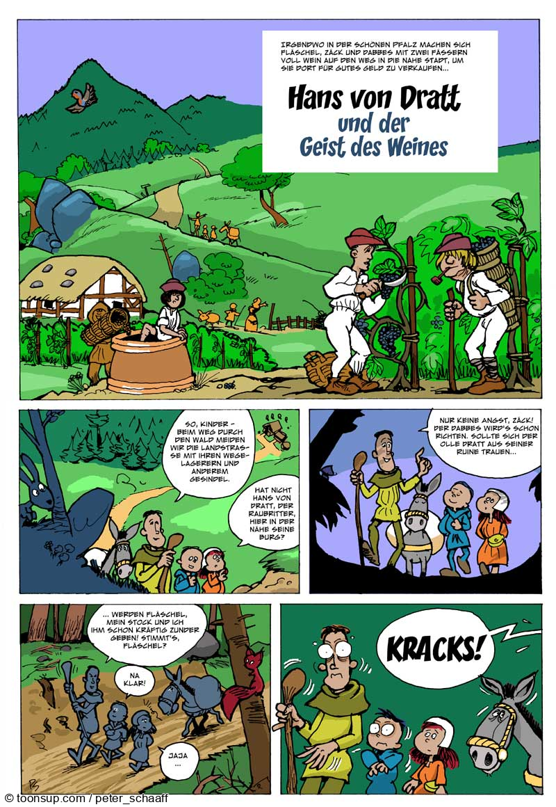 Comic: Hans von Dratt & der Geist des Weines 1