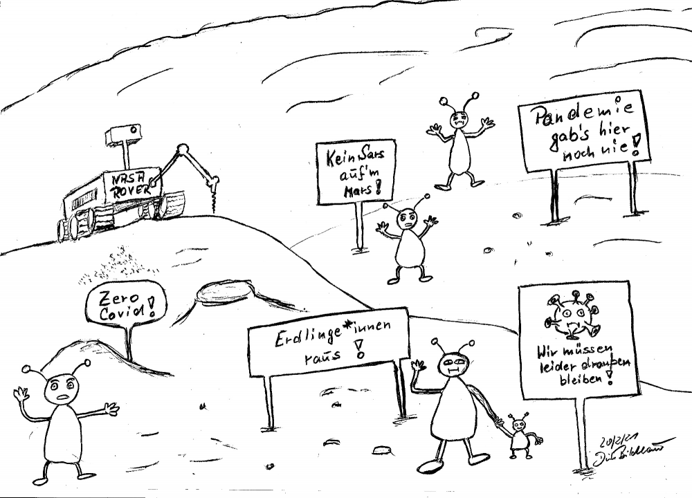 Cartoon: Kein Sars auf'm Mars 1