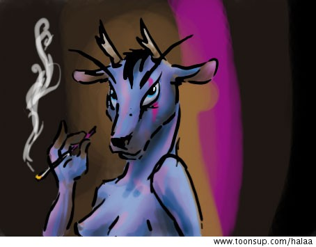 Illustration: Rauchendes Reh 1
