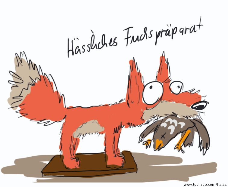 Illustration: Hässliches Fuchspräparat 1