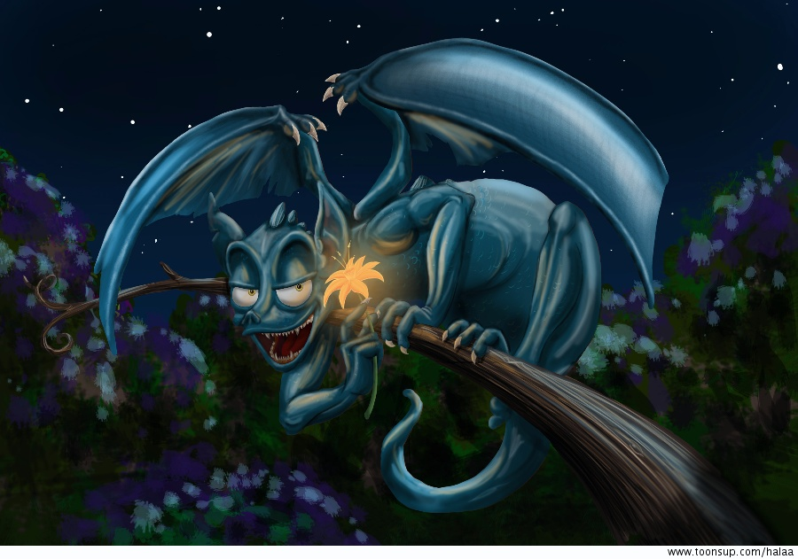 Illustration: Ein Blümschen nun in Farbe 1