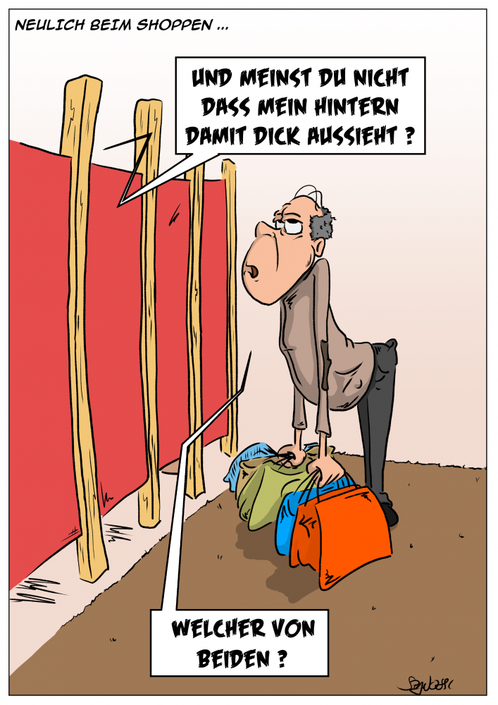 Cartoon: Einkaufsstimmung 1