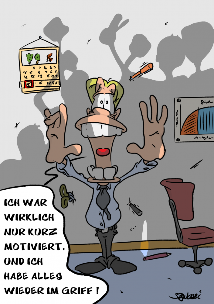 Cartoon: Büro 3: Motivation 1