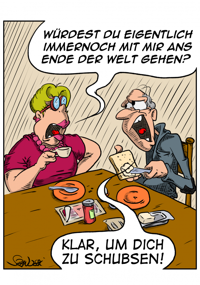 Cartoon: Ans Ende der Welt 1