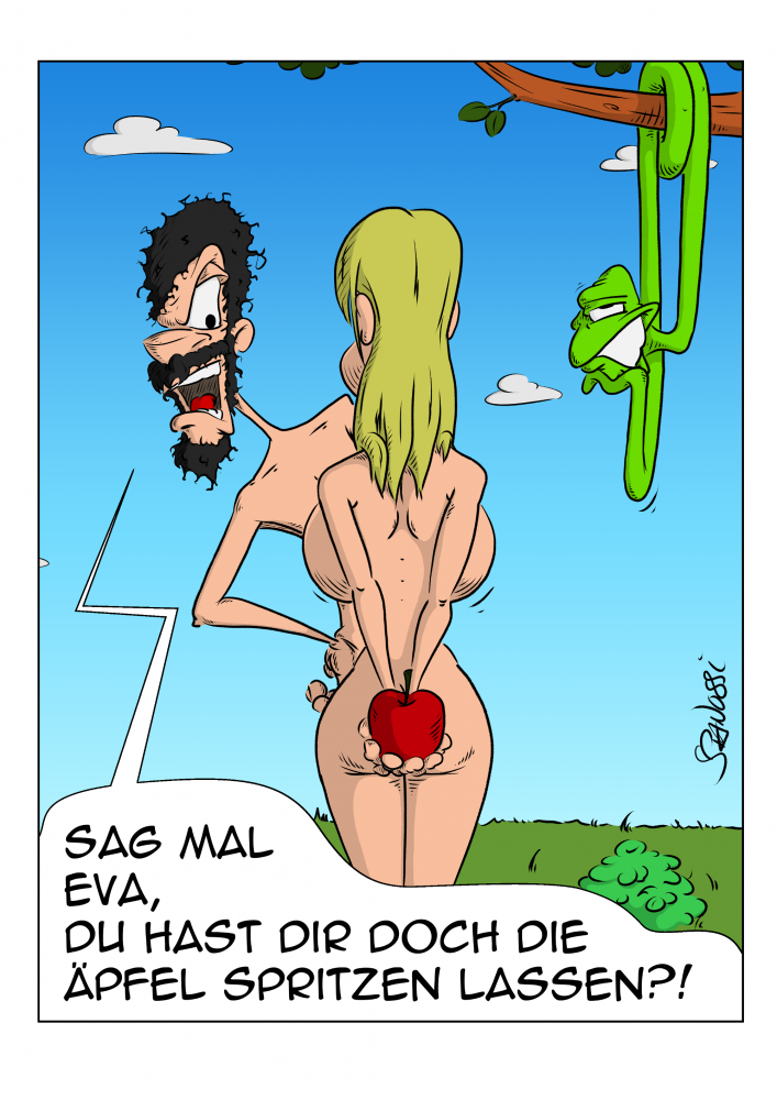 Cartoon: Adam und Eva 02 1