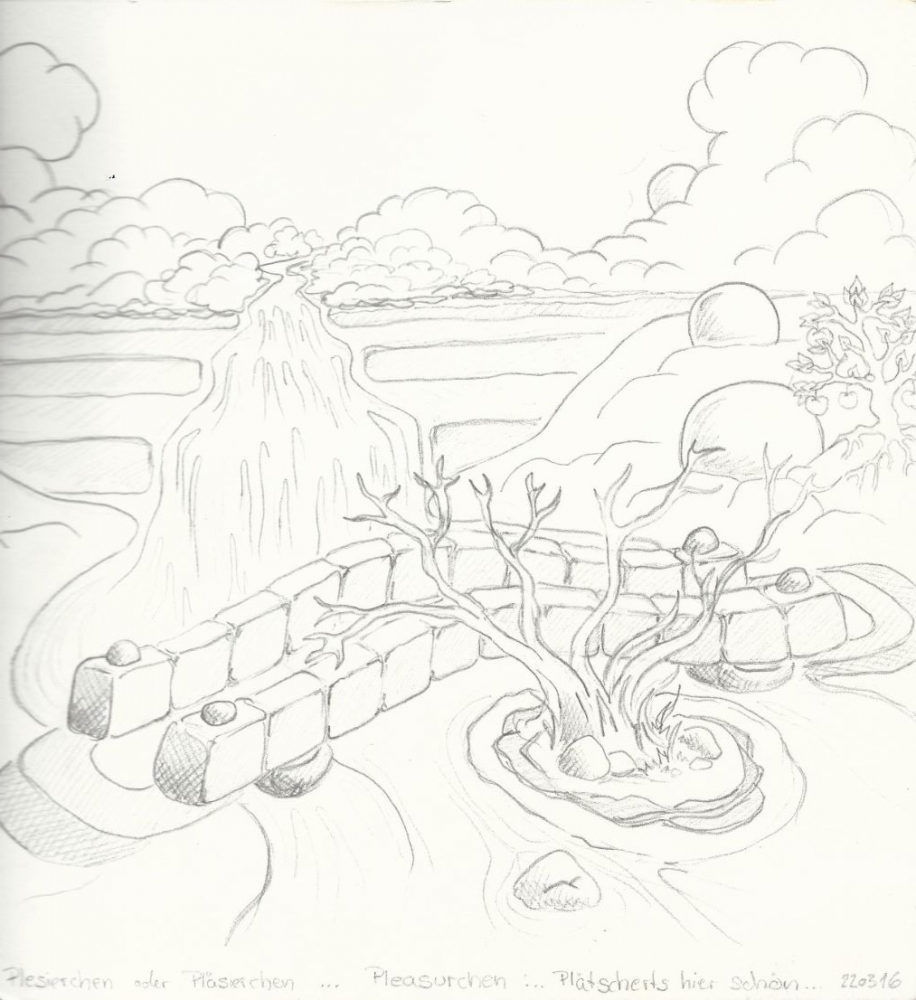 Illustration: Die Weide am Bach 1