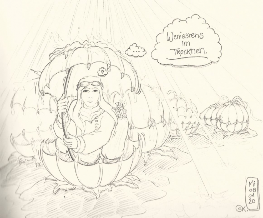 Illustration: Haha im Trocknen 1