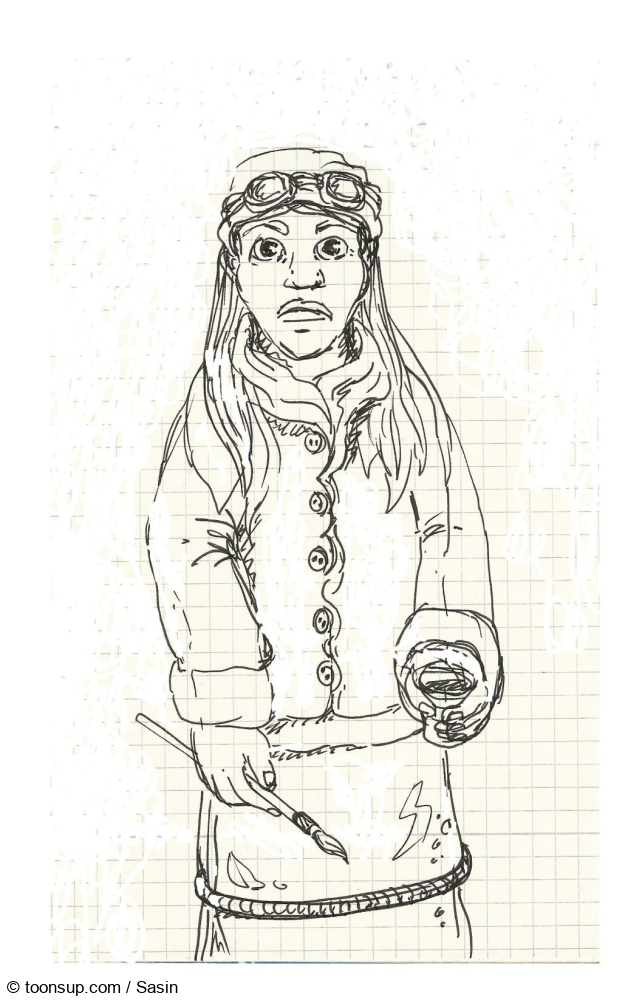 Illustration: "Haha an der Wand" oder "Die Geduld einer Mauer" 1