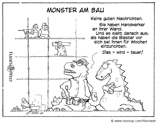 Cartoon: Monster am Bau 1