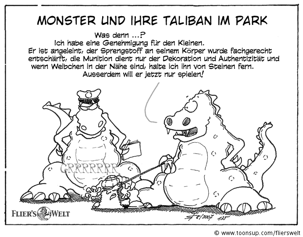 Cartoon: Monster und ihre Taliban 1