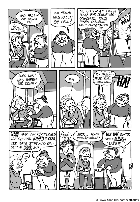 Comic: Der Sitzstreit 2