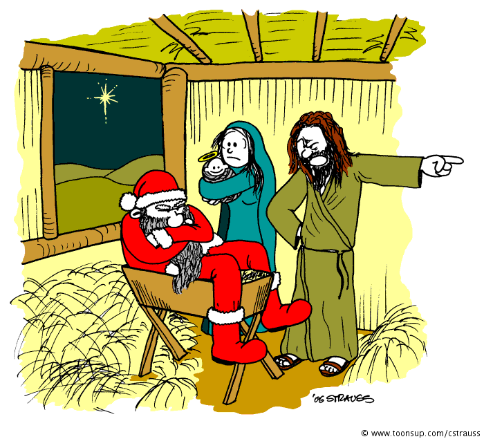 Cartoon: santa vs josef 1
