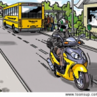 Scooter and traffic