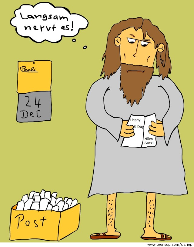 Cartoon: Armer Jesus 1