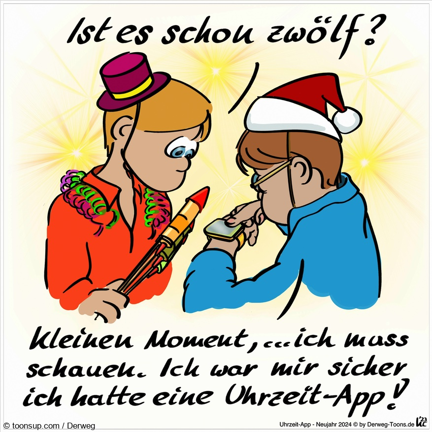 Cartoon: Uhrzeit-App 1