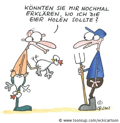 Cartoon: Eier holen 1