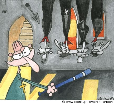 Cartoon: Vampir-Baseball 1