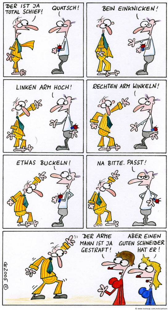 Cartoon: beim Schneider 1