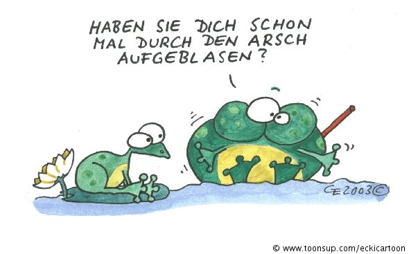 Cartoon: aufgeblasener Frosch 1